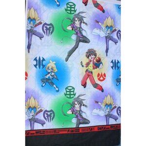 Bakugan Battle Brawlers Kids Twin Flat Sheet Fabric Bedding Spin Masters Sewing